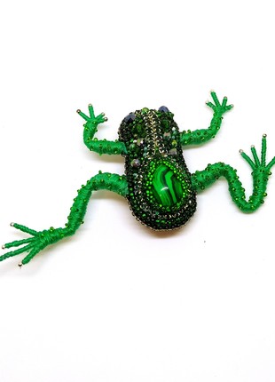 Handmade brooch "frog princess"1 photo