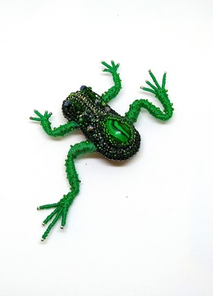 Handmade brooch "frog princess"3 photo
