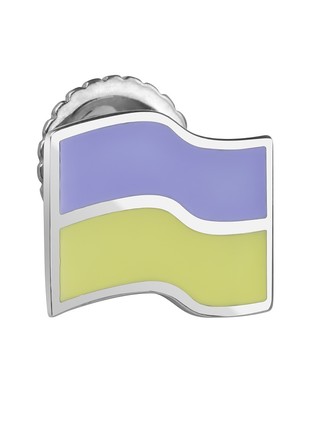 Ukraine flag silver icon. Article number: 6100455106011 photo