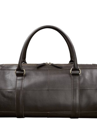 Leather Duffel Bag Harper dark brown (BN-BAG-14-choko)3 photo