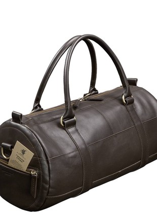 Leather Duffel Bag Harper dark brown (BN-BAG-14-choko)6 photo