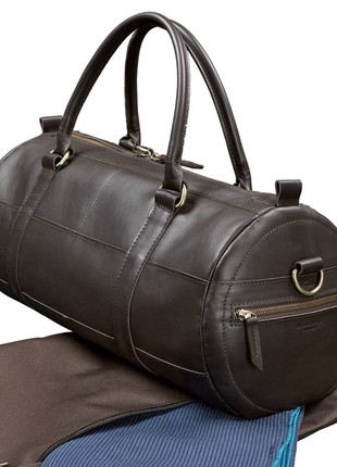 Leather Duffel Bag Harper dark brown (BN-BAG-14-choko)2 photo