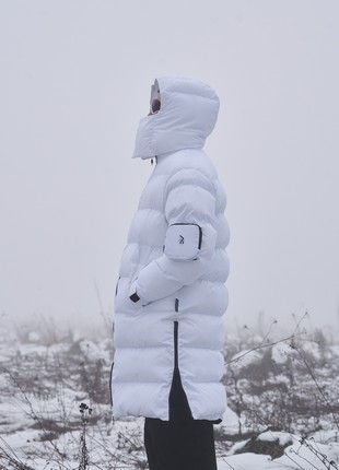 Winter long oversized down jacket OGONPUSHKA Ultra white3 photo