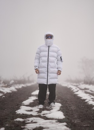 Winter long oversized down jacket OGONPUSHKA Ultra white8 photo