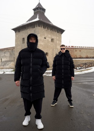 Winter long oversized down jacket OGONPUSHKA Ultra black