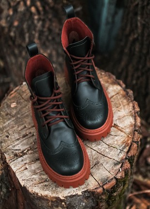 Handcrafted Womens Leather Derby Boots