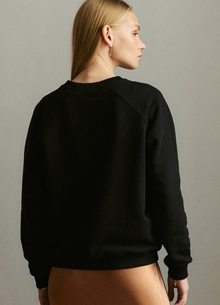 Embroidered sweatshirt 'UKRAINE' in black3 photo
