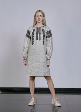 Dress with embroidery «Fertility» melange1 photo