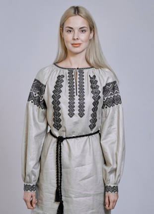 Dress with embroidery «Fertility» melange4 photo