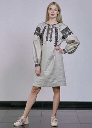 Dress with embroidery «Fertility» melange2 photo