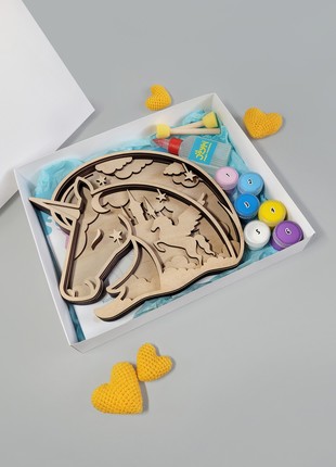 Joyki 3d wooden coloring book creativity kit «Unicorn»3 photo