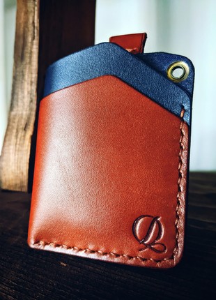 Handmade leather card holder. Color combination1 photo