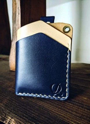 Handmade leather card holder. Color combination3 photo