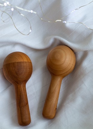 Natural Wooden baby Maracas7 photo