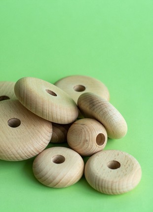 Montessori ring stacker wooden pyramid8 photo