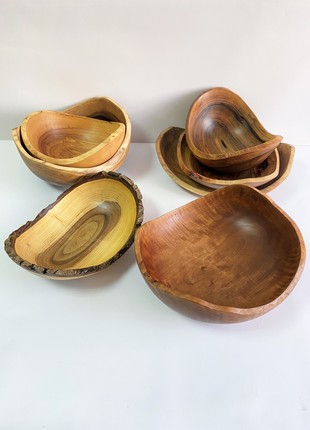 Handmade bowls set of 7, rustic dinnerware1 photo