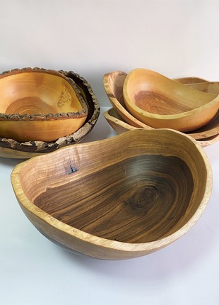 Handmade bowls set of 6, rustic dinnerware