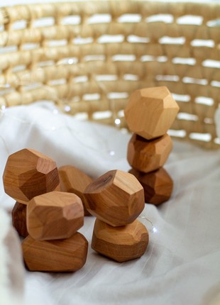 Wooden Balancing Stones, Sorting and Stacking Games3 photo