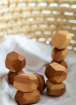 Wooden Balancing Stones, Sorting and Stacking Games7 photo