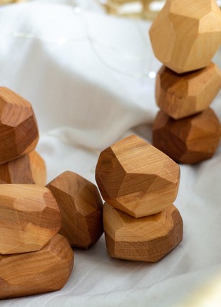 Wooden Balancing Stones, Sorting and Stacking Games6 photo