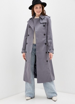 Women's raincoat DASTI Iconic light gray4 photo