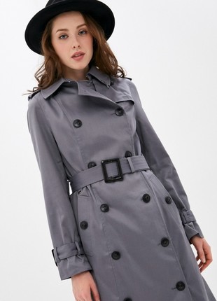 Women's raincoat DASTI Iconic light gray2 photo