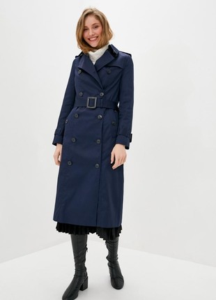 Women's long raincoat DASTI Iconic blue