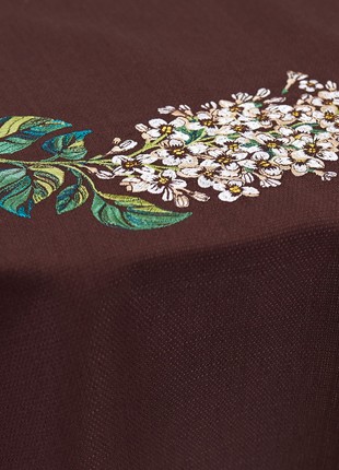 Tablecloth round with embroidery "Lilac" 171-19/004 photo