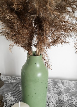 Green modern concrete vase2 photo