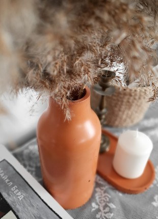 Orange modern concrete vase2 photo