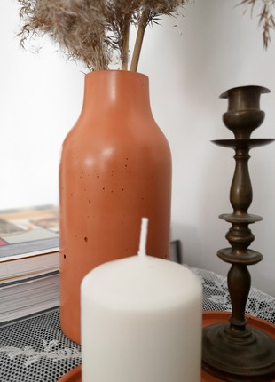 Orange modern concrete vase3 photo