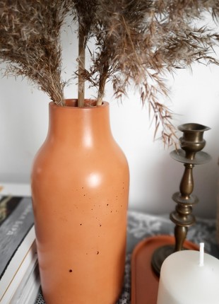 Orange modern concrete vase4 photo