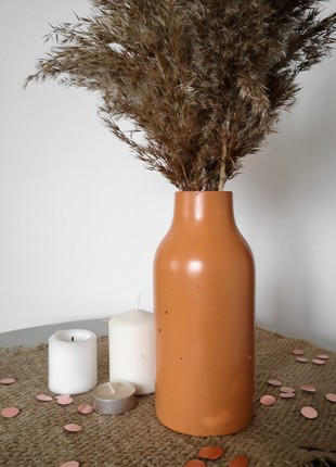 Orange modern concrete vase6 photo