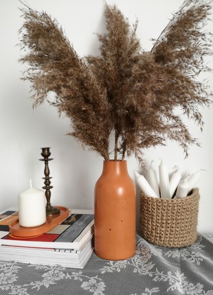 Orange modern concrete vase8 photo