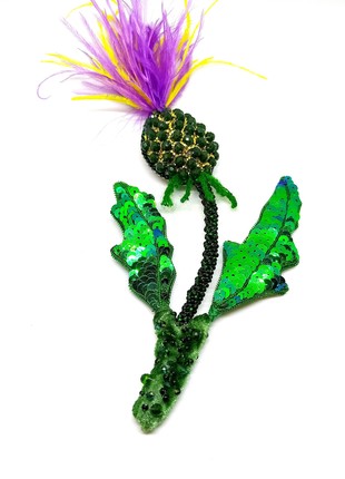 Handmade brooch "The thistle"