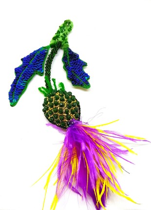 Handmade brooch "The thistle"2 photo