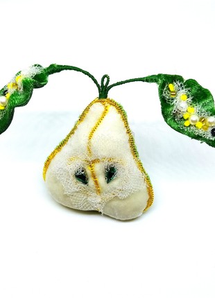 Handmade brooch "The pear"2 photo