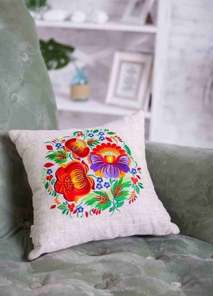 Pillow with Petrikov embroidery HISTROV 2102009
