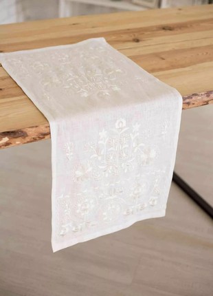 Towel with embroidery HISTROV 40×90 White3 photo