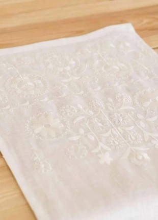Towel with embroidery HISTROV 40×90 White4 photo