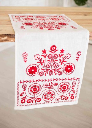 Towel with embroidery HISTROV 40×90 White 201041 photo