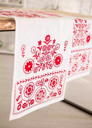 Towel with embroidery HISTROV 40×90 White 201042 photo