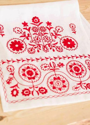 Towel with embroidery HISTROV 40×90 White 201043 photo