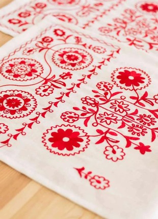 Towel with embroidery HISTROV 40×90 White 201044 photo