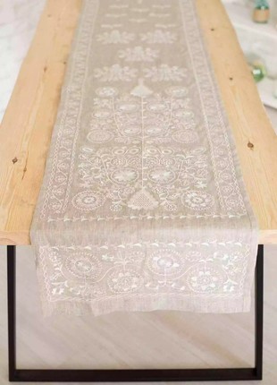 Towel with embroidery HISTROV 50×550 Beige4 photo