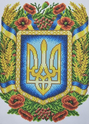 Kit Bead Embroidery Emblem of Ukraine bs-3306