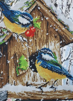 Kit Bead Embroidery Emblem Winter birds a3-k-3591 photo