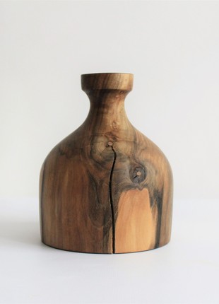 Unique vase handmade, natural wooden dried flower vase7 photo