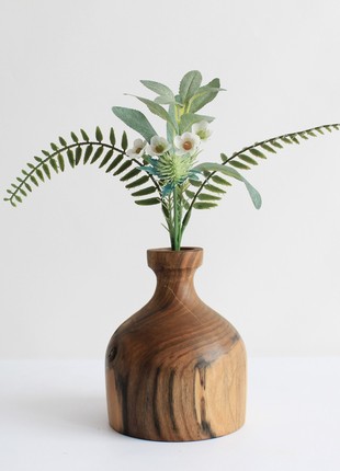 Unique vase handmade, natural wooden dried flower vase6 photo