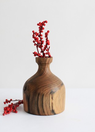 Unique vase handmade, natural wooden dried flower vase4 photo